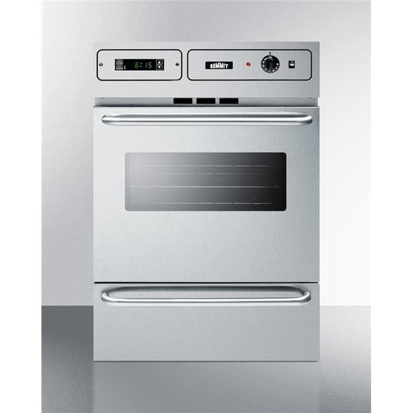 Summit Appliance Summit Appliance TTM7882BKW 24 in. Single Gas Wall Oven - Stainless Steel TTM7882BKW